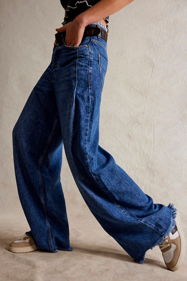 FREE PEOPLE We The Free - Harlow Wide-Leg Jeans in Wild Bunch