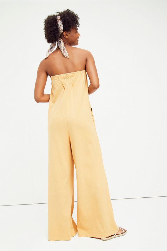 Free people sales strapless jumpsuit