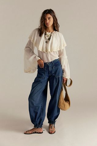 デニム・ジーパン Agolde Magda Wide-Leg Denim Jeans AGOLDE Magda Denim Carpenter Jeans | Free People