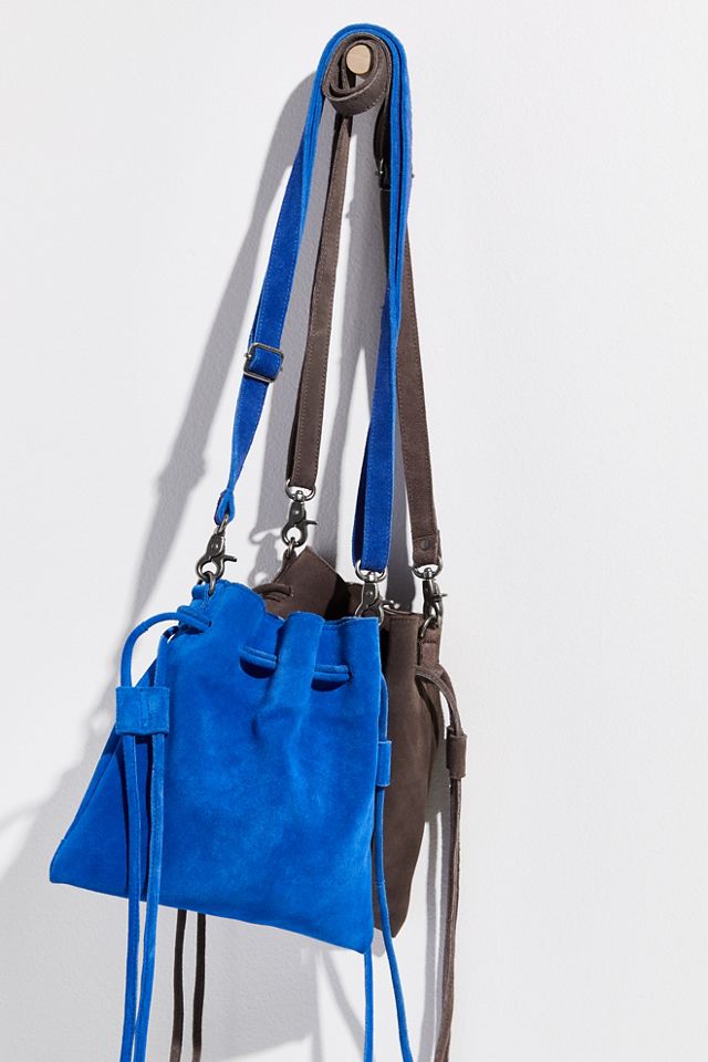 Free People Sindy Suede Crossbody Bag in Blue