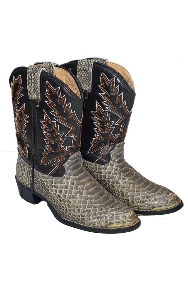 fake snakeskin cowboy boots