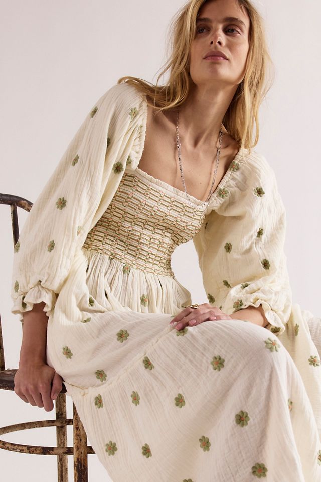 Dahlia Embroidered Maxi Dress #1