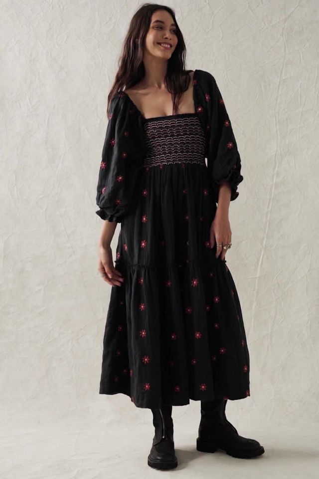 Dahlia Embroidered Tiered Maxi Dress | Free People