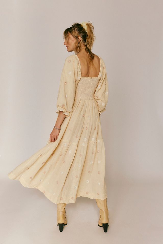strapless open back dress Zapaka Women Ivory Wedding Dress with Slit Long Sleeve V Neck Chiffon Pleated A Line Long Bridal Dress, Ivory / US18W main image 1