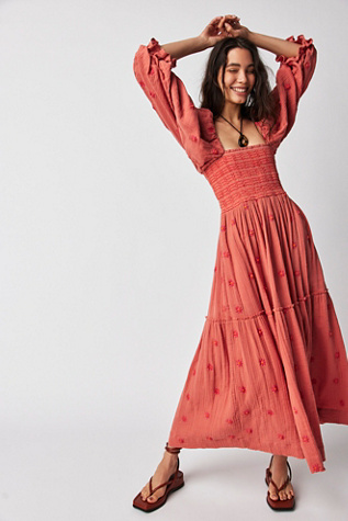 Dahlia Embroidered Maxi Dress | Free People