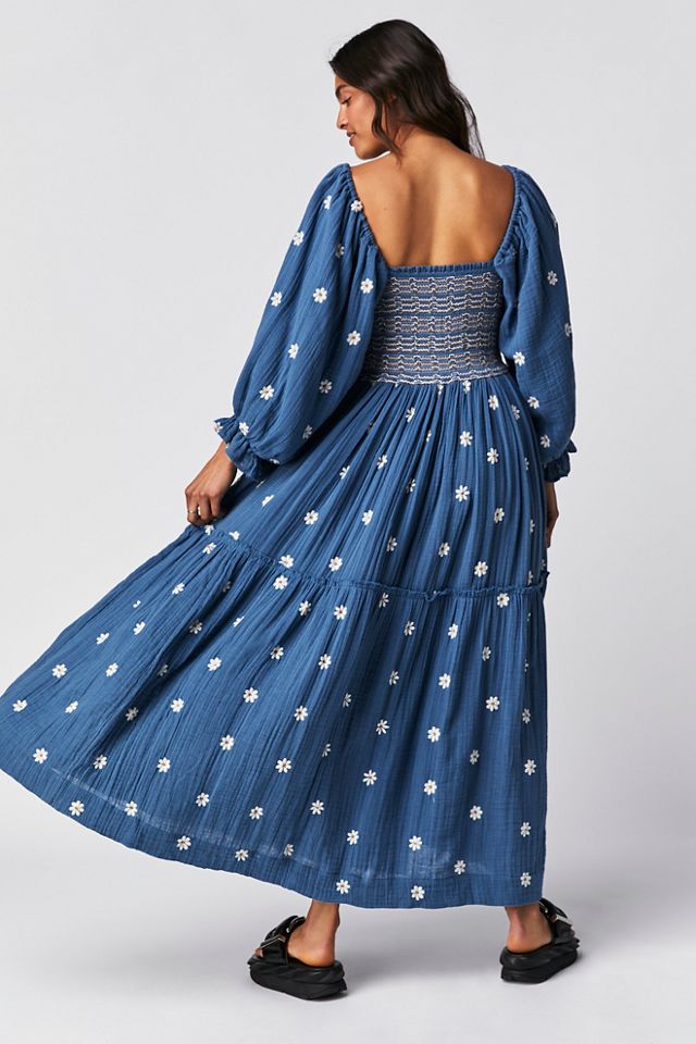 Dahlia Embroidered Maxi Dress Free People