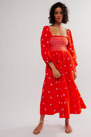 Free people red on sale polka dot dress