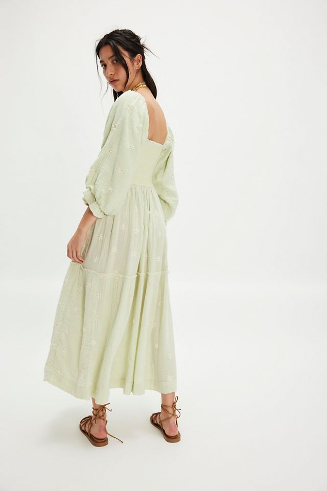 Robe Longue Brodée Dahlia #1