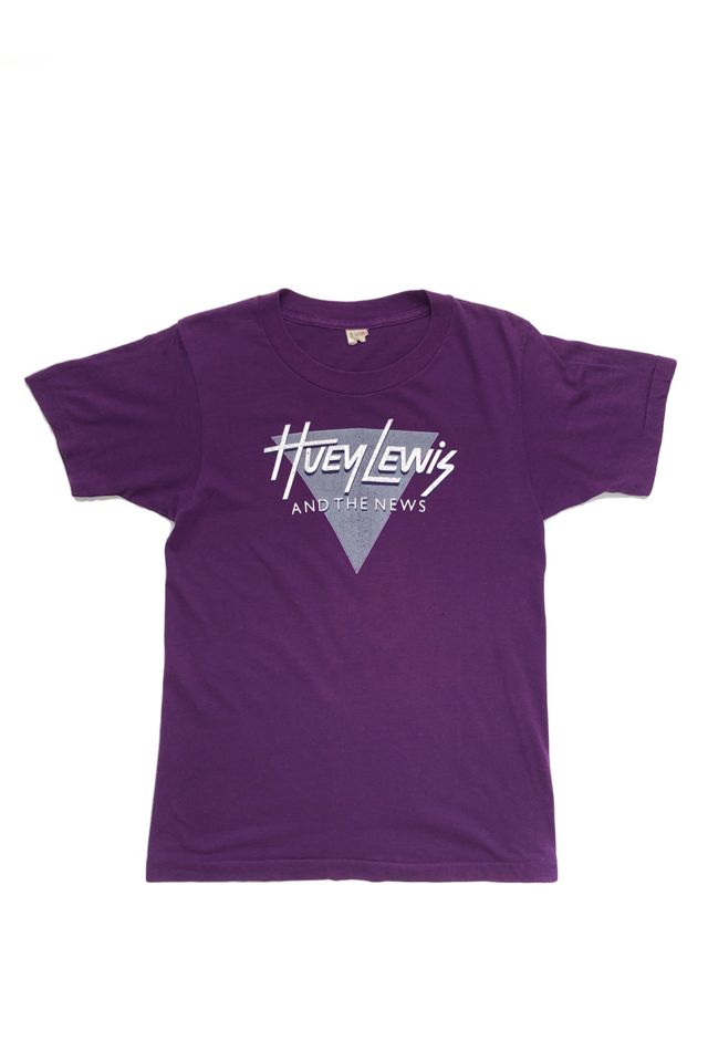 HUEY LEWIS & THE NEWS STAFF Tシャツ SALE Huey Lewis and the News band T-shirt White Short Sleeve