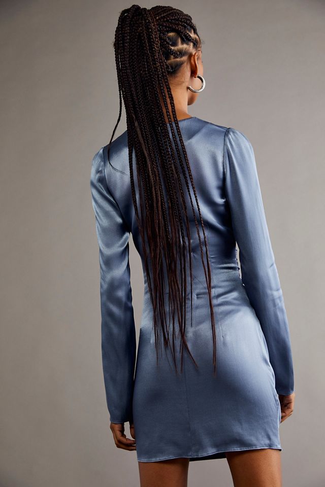 knee length dresses for ladies Iridescent Long Sleeve Mini Dress | Ivory | Dresses main image 0