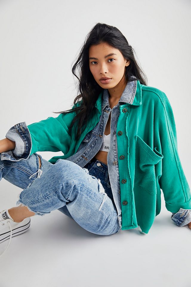 Free people sale shirt jacket