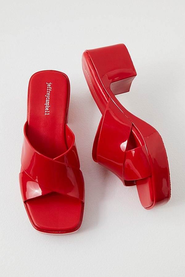 Jeffrey Campbell Sandales À Plateforme Vacay Vibes In Red Shiny