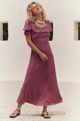 Now And Forever Midi Dress by free-est at Free People in Purple, Size: XL