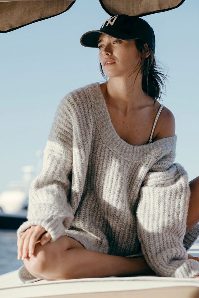 Free people v neck on sale sweater