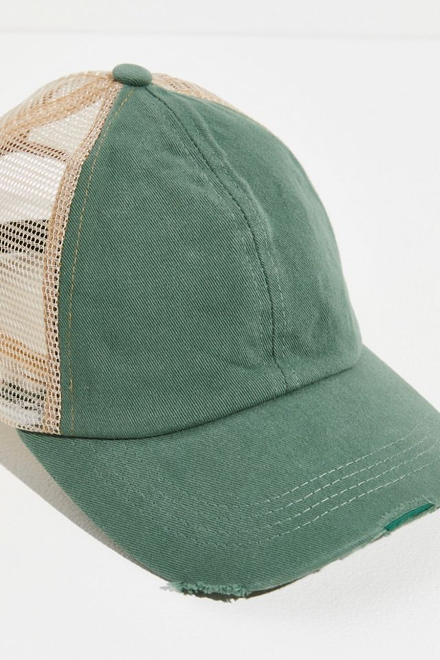 Blank Trucker Hat, Salt-Wash Green