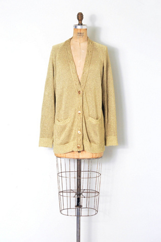 [Archive]90s Gold Lamé Grunge Cardigan Archive]90s Gold Lamé Grunge Cardigan Archive]90s Gold Lamé
