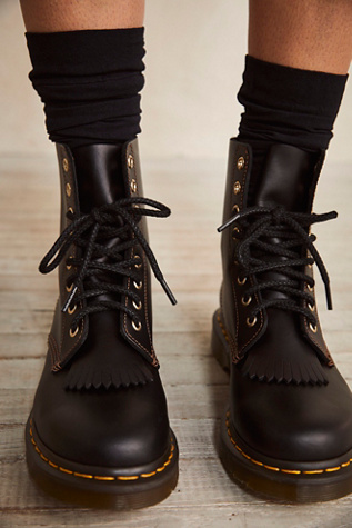 マサオ 1460 ZIP MONOCHROME SMOOTH LEATHER BOOTS in | Dr. Martens