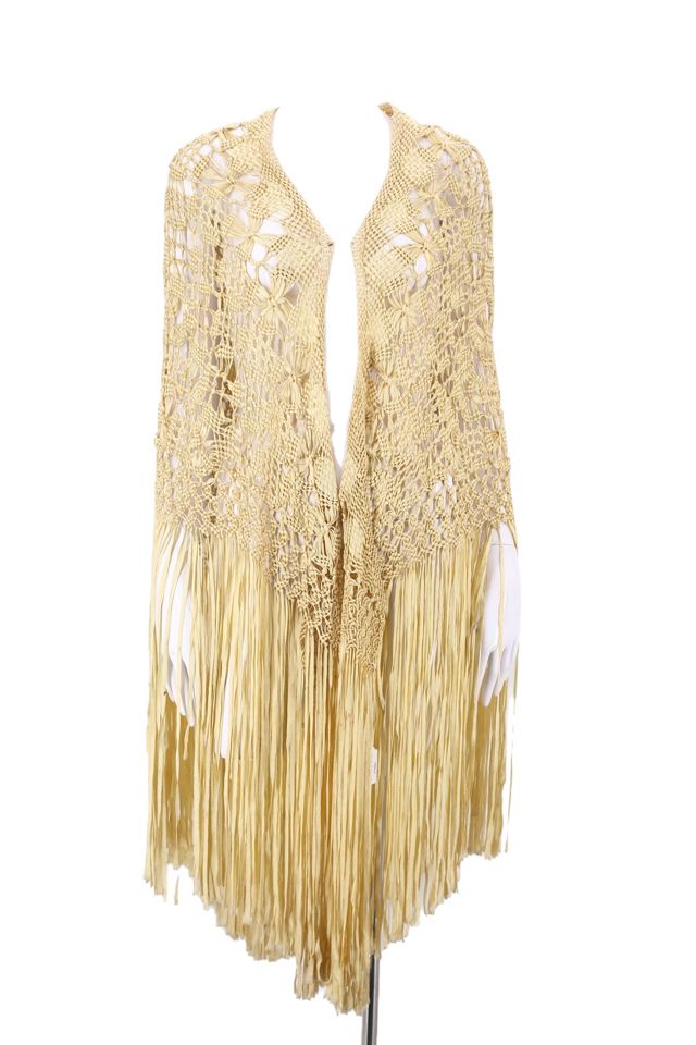 Ritual Vintage 1920s Knotted Silk Fringe Wrap | Free People