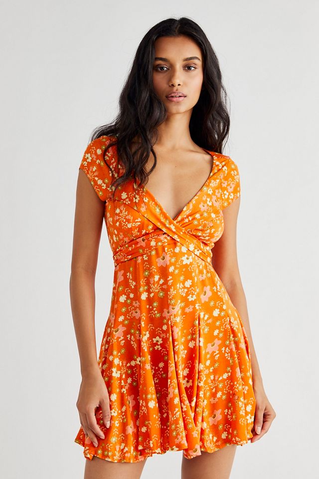 Free people 2025 floral wrap dress