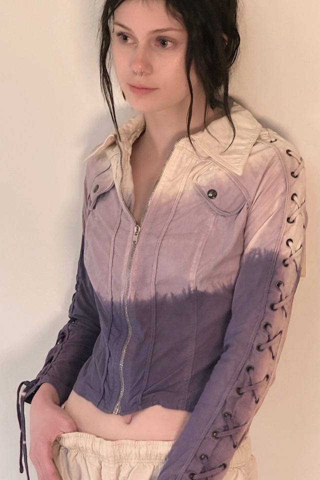Vintage 1970's Roncelli Lace Up Ombre Glam Rock Jacket Selected By Afterlife Boutique #2