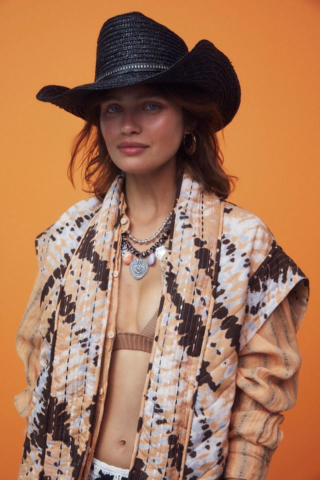 Fame Straw Cowboy Hat | Free People display picture 1