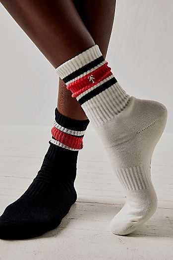 NWT Free People Pixie Ankle Socks 9-11 One Size Red or Black 