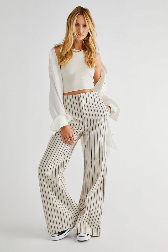 Free people sales striped pants