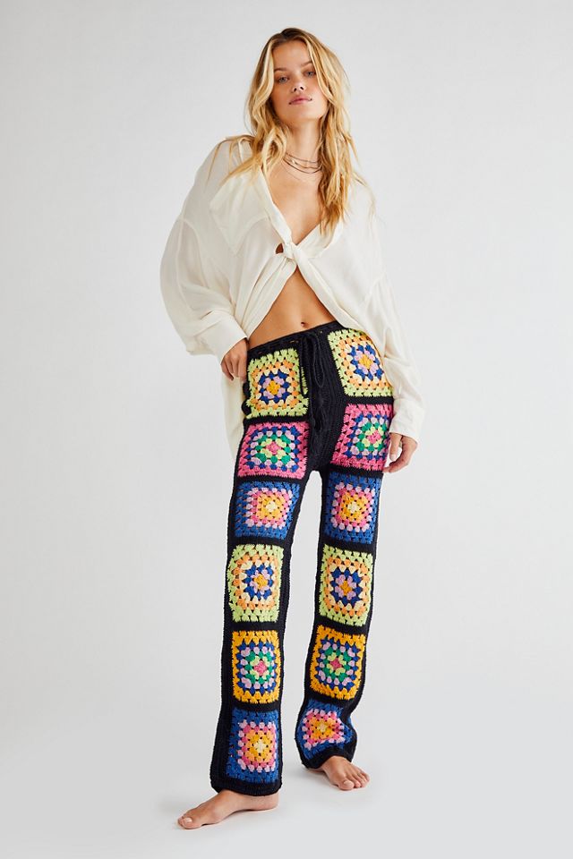 Free People + Slouchy Crochet Trousers