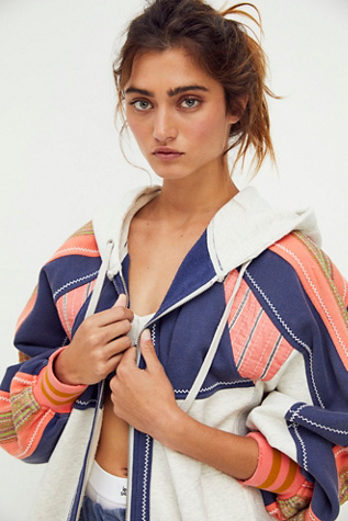 Free people baja on sale hooded denim jacket