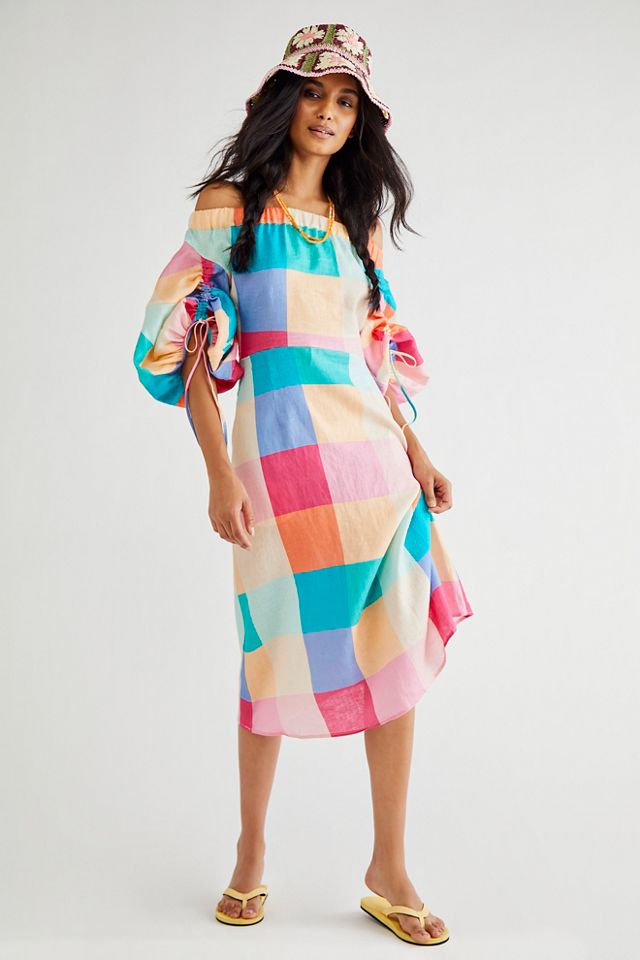 PAPER London Off Shoulder Orchid Dress