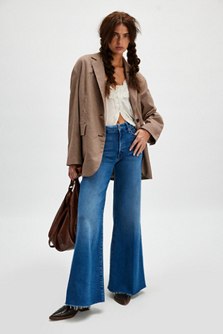 パンツ MOTHER The roller fray stretch cotton trouser Beige Mother The Patch Pocket Roller Fray - Beige - Women