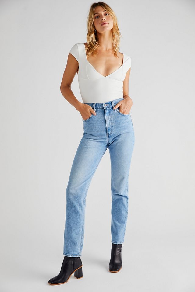 High rise outlet slim leg jeans