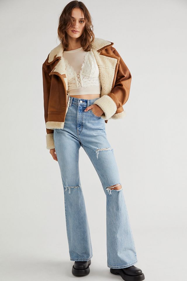 Levi's® 70S HIGH FLARE - Flared Jeans - take it out/destroyed denim 