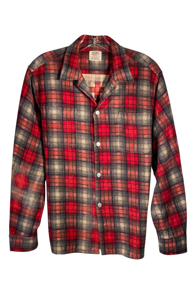 Vintage Red Plaid Flannel Shirt Selected By Well Worn Art Free People