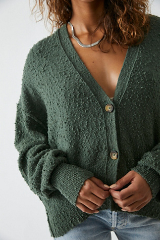 Free People Found My Friend Cardi In Forest Pine