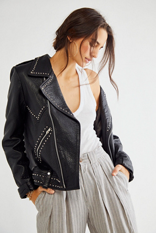 Pebbled Jackson Moto Jacket Free People