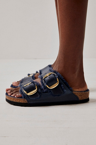 BIRKENSTOCK ARIZONA SANDALS WITH BUCKLE SHEARLING SUEDE Unisex