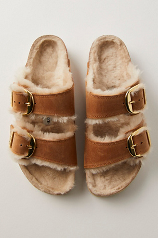 Arizona Big Buckle Shearling Birkenstock Sandals