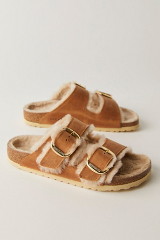 Arizona Big Buckle Shearling Birkenstock Sandals