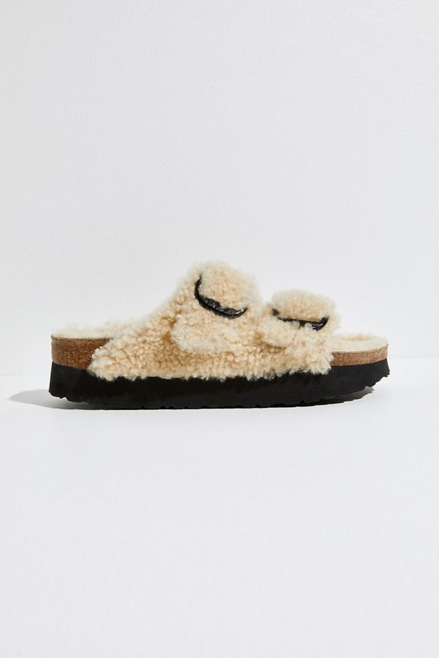 Papillio Arizona Teddy Shearling Birkenstock Sandals 40 N