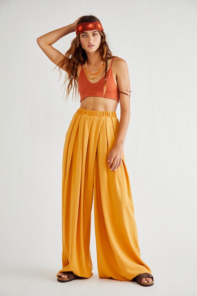 Free people 2025 yellow pants