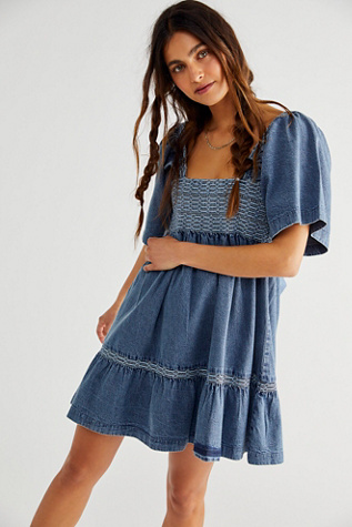 Easy To Love Denim Mini Dress | Free People