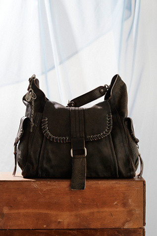 We The Free Leigh Distressed Tote at Free People in Aged Graphite