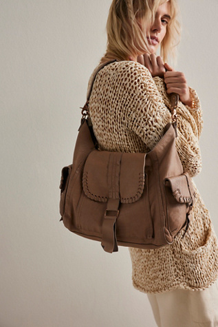 We The Free Leigh Distressed Tote Bag at Free People in Brown