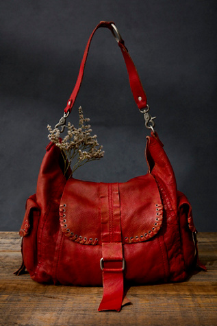 We The Free Leigh Distressed Tote at Free People in Distressed Red