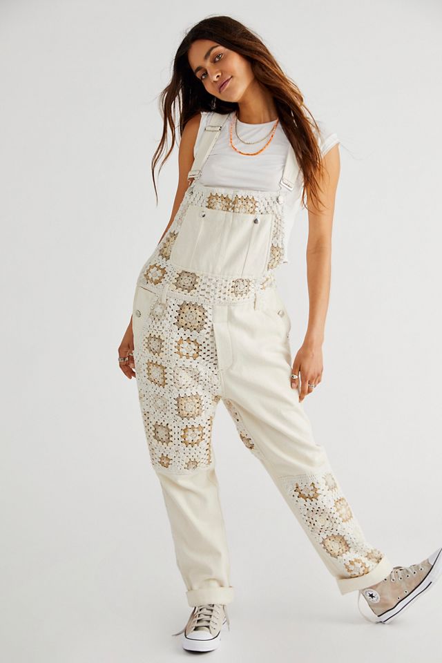 Crochet Boyfriend Dungarees Free People UK