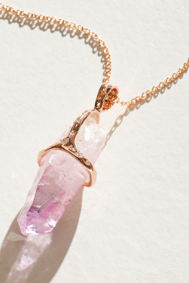 Crystal sale stone necklace