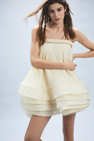 strapless ruffle gown