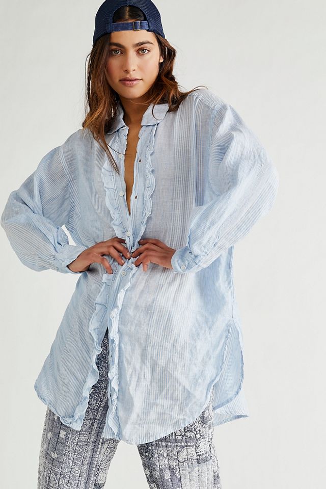 Ruffle Front Shirt | Free People UK