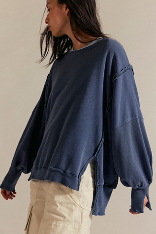 We The Free Camden Sweatshirt at Free People in Navy, Size: XS
